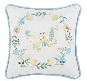 Ganz Blue Spring Pillow