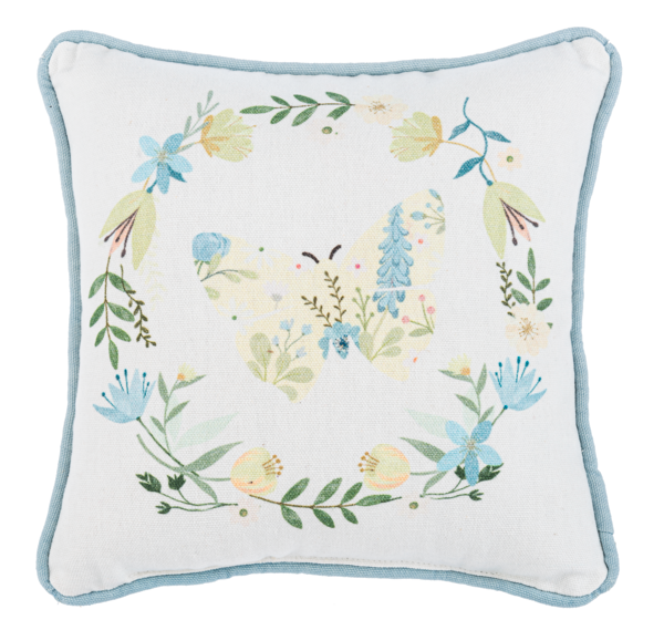 Ganz Blue Spring Pillow