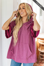 Load image into Gallery viewer, Andi Waffle Knit Hoodie - Magenta *Regular &amp; Curvy*