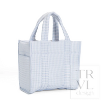 Load image into Gallery viewer, TRVL Design - Quilted Mini Go Go Tote - Pimlico Stripe Blue