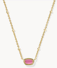 Load image into Gallery viewer, Kendra Scott Mini Elisa Gold Satellite Short Pendant Necklace in Azalea Illusion
