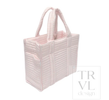 Load image into Gallery viewer, TRVL Design - Quilted Mini Go Go Tote - Pimlico Stripe Blue