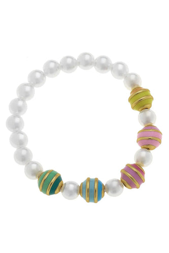 Canvas Molly Macaron Pearl Beaded Children's Bracelet