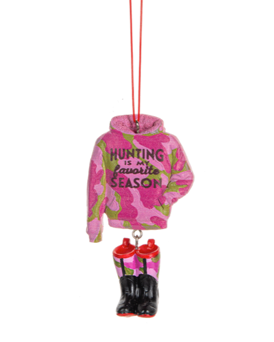 Ganz Pink Camo Hunting Season Ornament