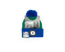 Load image into Gallery viewer, Night Scope Night Owl Kid&#39;s Rechargeable LED Pom Hat