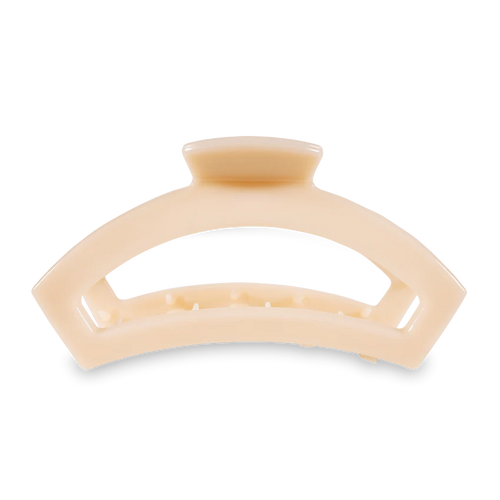 Large Teleties Open Hair Clip - Almond Beige