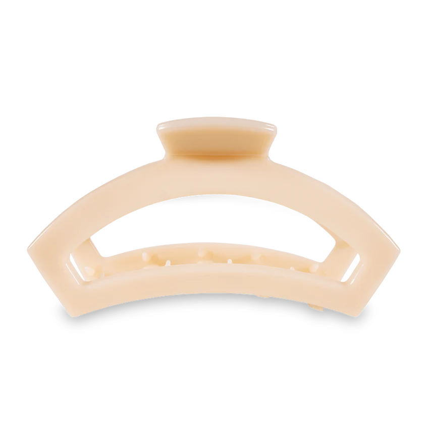 Large Teleties Open Hair Clip - Almond Beige