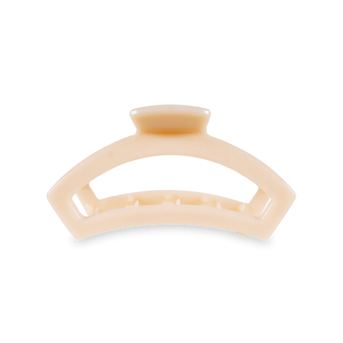 Medium Teleties Open Hair Clip - Almond Beige