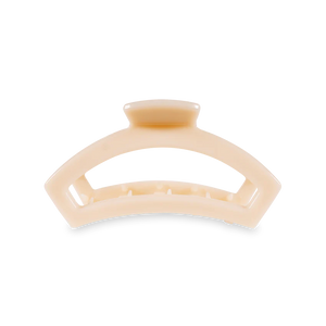 Medium Teleties Open Hair Clip - Almond Beige