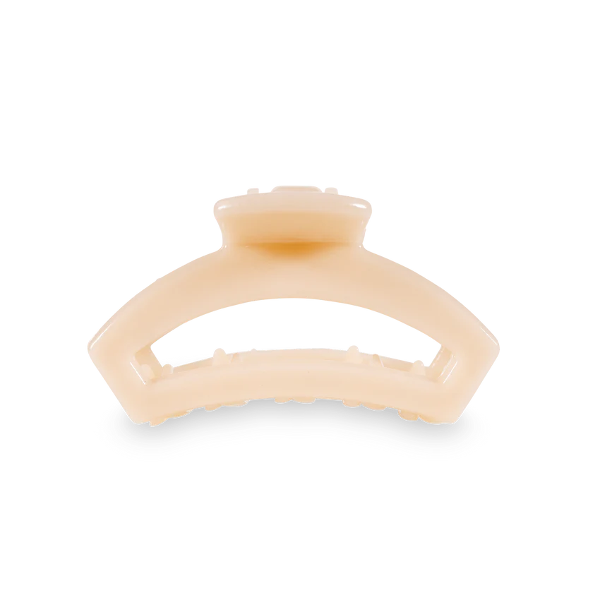 Tiny Teleties Open Hair Clip - Almond Beige