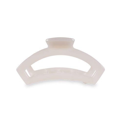 Medium Teleties Open Hair Clip - Coconut White