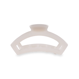 Medium Teleties Open Hair Clip - Coconut White