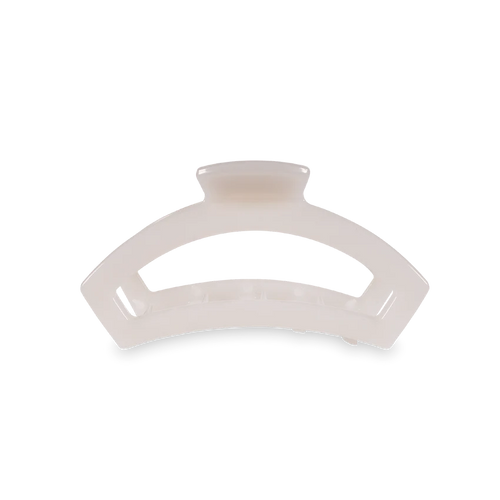Small Teleties Open Hair Clip - Coconut White