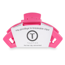 Load image into Gallery viewer, Large Teleties Open Hair Clip - Paradise Pink