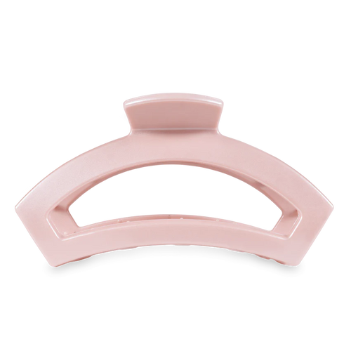 Large Teleties Open Hair Clip - Pearly Pink