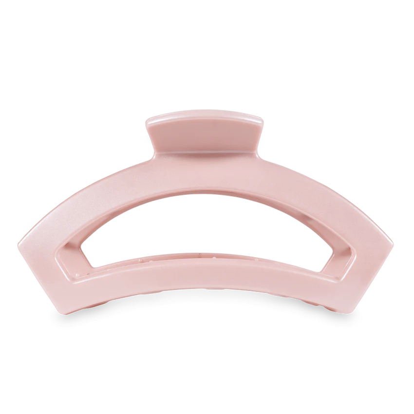 Large Teleties Open Hair Clip - Pearly Pink