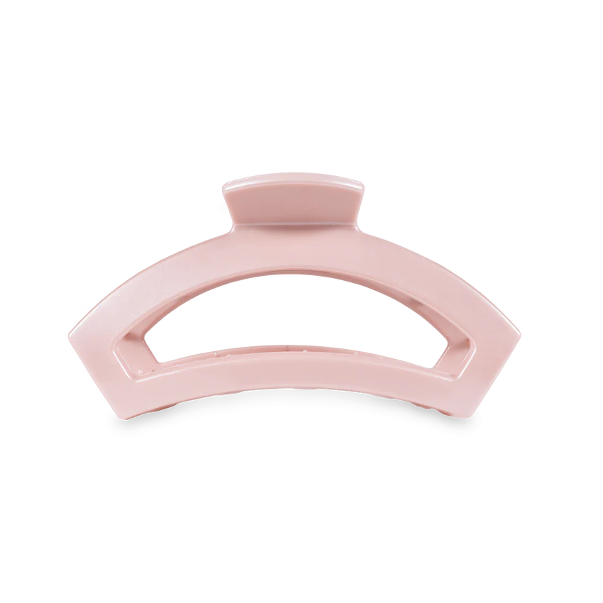 Medium Teleties Open Hair Clip - Pearly Pink