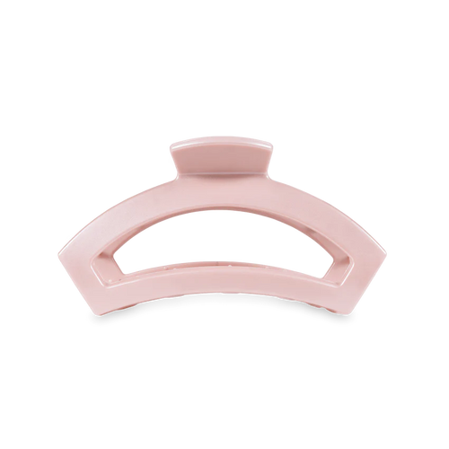 Small Teleties Open Hair Clip - Pearly Pink