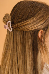 Tiny Teleties Open Hair Clip - Pearly Pink