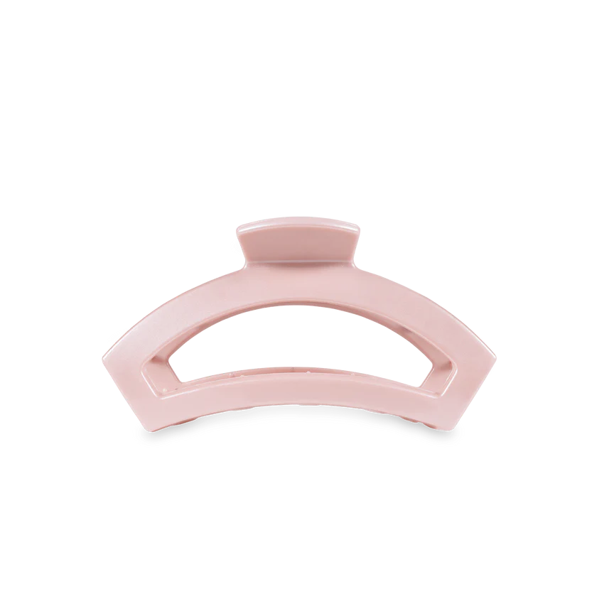 Tiny Teleties Open Hair Clip - Pearly Pink