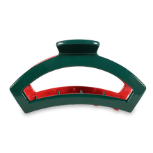 Load image into Gallery viewer, Large Teleties Open Hair Clip - Red &amp; Green