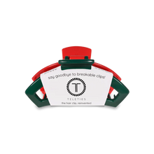 Load image into Gallery viewer, Tiny Teleties Open Hair Clip - Red &amp; Green