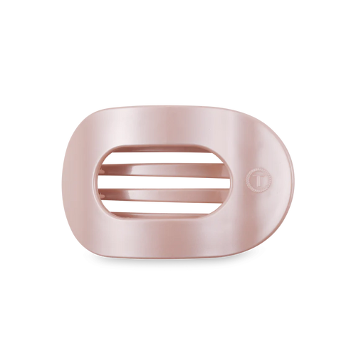 Medium Teleties Flat Round Hair Clip - Pearly Pink