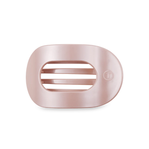 Medium Teleties Flat Round Hair Clip - Pearly Pink