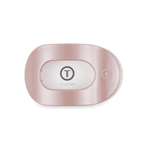 Medium Teleties Flat Round Hair Clip - Pearly Pink