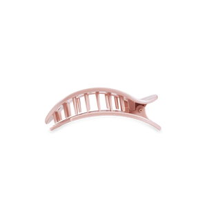 Small Teleties Flat Round Hair Clip - Pearly Pink