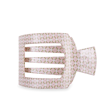 Load image into Gallery viewer, Large Teleties Flat Square Hair Clip - Laura Park Pine &amp; Pearl