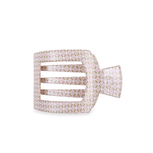 Load image into Gallery viewer, Medium Teleties Flat Square Hair Clip - Laura Park Pine &amp; Pearl