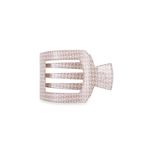 Load image into Gallery viewer, Small Teleties Flat Square Hair Clip - Laura Park Pine &amp; Pearl