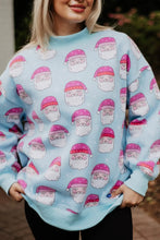 Load image into Gallery viewer, Santa Face Sweatshirt - Pink
