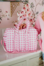 Load image into Gallery viewer, Light Pink Ruffle Weekender Bag