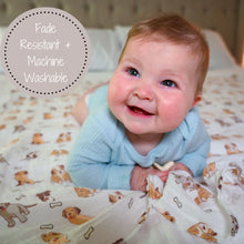 Load image into Gallery viewer, Woof Woof Muslin Swaddle Blanket