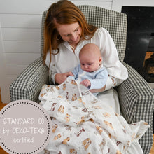 Load image into Gallery viewer, Woof Woof Muslin Swaddle Blanket