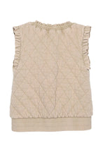 Load image into Gallery viewer, Quilted Ruffle Vests - Beige
