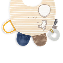Load image into Gallery viewer, Demdaco Activity Bib - Tan and Blue