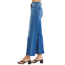 Load image into Gallery viewer, Risen Jeans - Mid Rise Crop Straight Clean Cut Hem Jeans