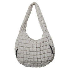 Load image into Gallery viewer, Oversized Quilted Hobo Tote - Sand