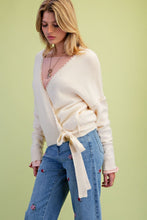 Load image into Gallery viewer, Amber Knitted Cross-Over Sweater - Ivory