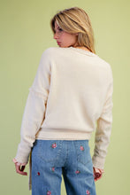 Load image into Gallery viewer, Amber Knitted Cross-Over Sweater - Ivory