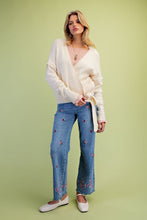 Load image into Gallery viewer, Amber Knitted Cross-Over Sweater - Ivory