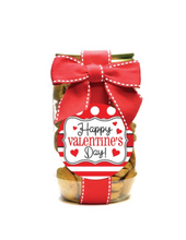 Load image into Gallery viewer, Oh, Sugar! &quot;Happy Valentine&#39;s Day&quot; Stripes Pint Jar