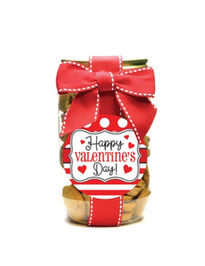 Oh, Sugar! "Happy Valentine's Day" Stripes Pint Jar