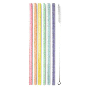 Swig Reusable Straw Set - Rainbow Glitter