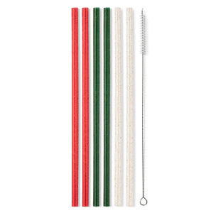 Swig Reusable Straw Set - Christmas Glitter