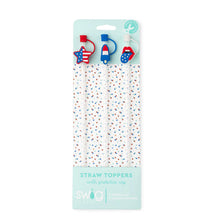 Load image into Gallery viewer, SWIG Straw Toppers - All American