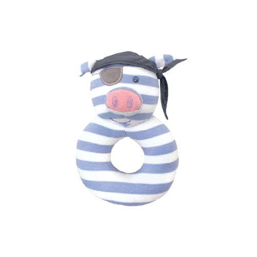 Apple Park Teething Rattle - Pirate Pig
